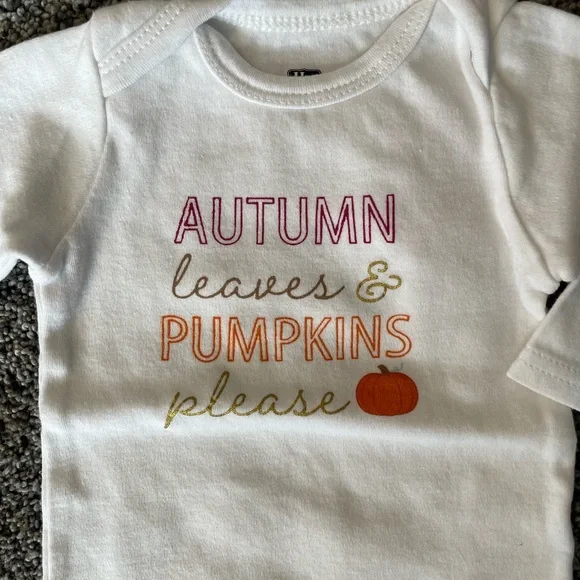 Pumpkin-Themed Kids Bodysuits - Picture 2 of 5